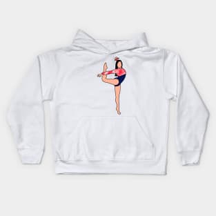 Suni Lee Gymnastics Drawing Kids Hoodie